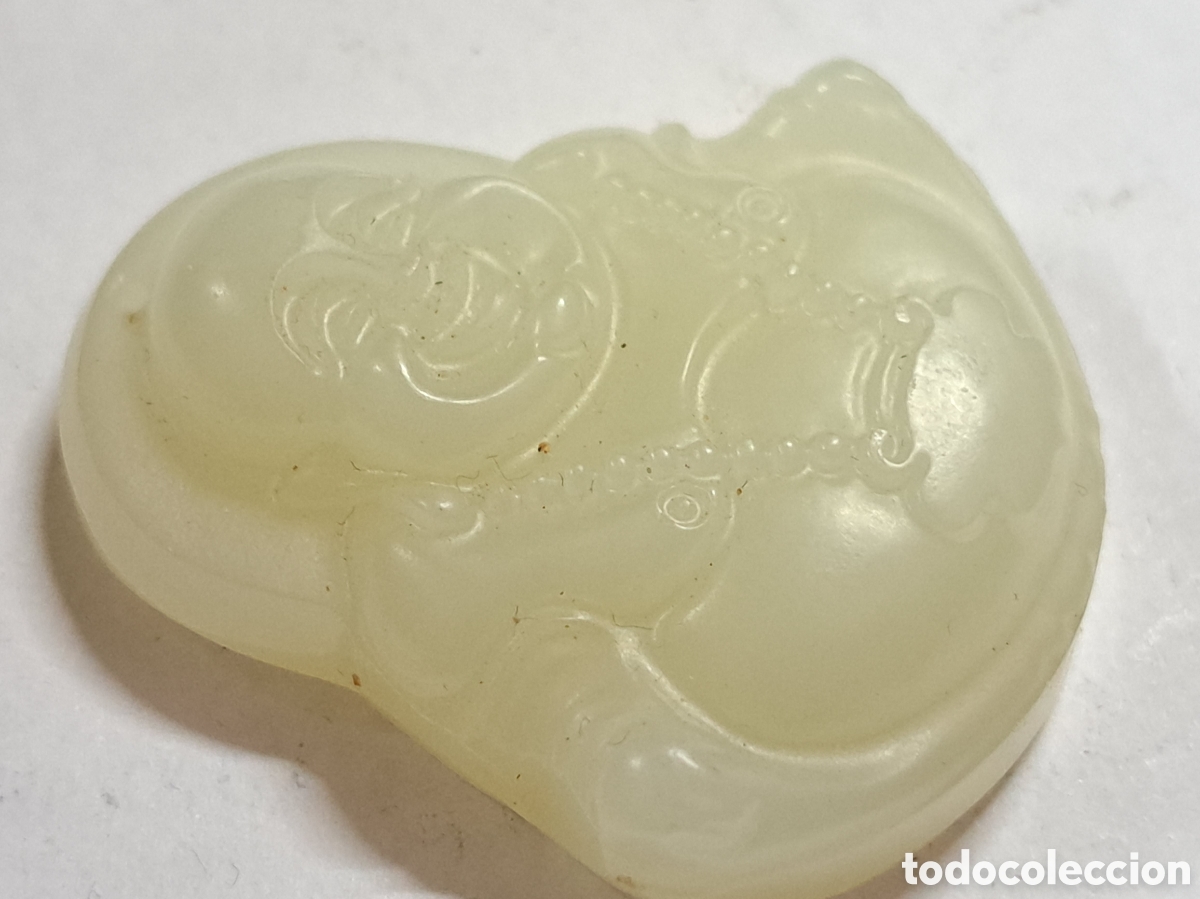 Coleccionismo de gemas: Talla de buda en piedra jade - Foto 3