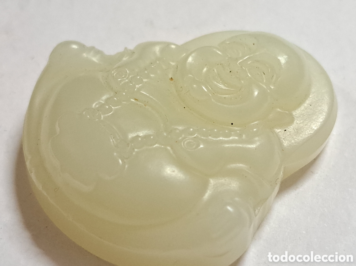 Coleccionismo de gemas: Talla de buda en piedra jade - Foto 5
