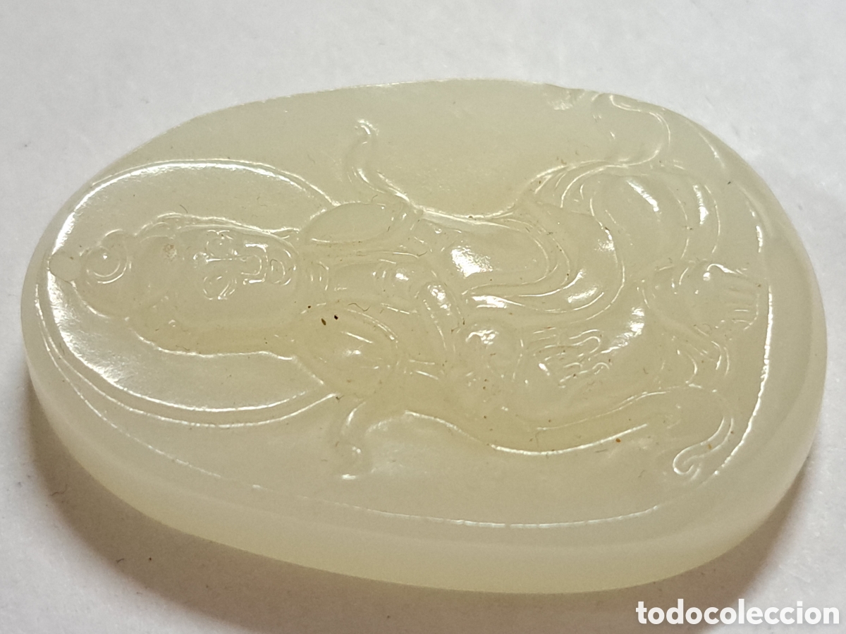 Coleccionismo de gemas: Talla de buda en piedra jade - Foto 3