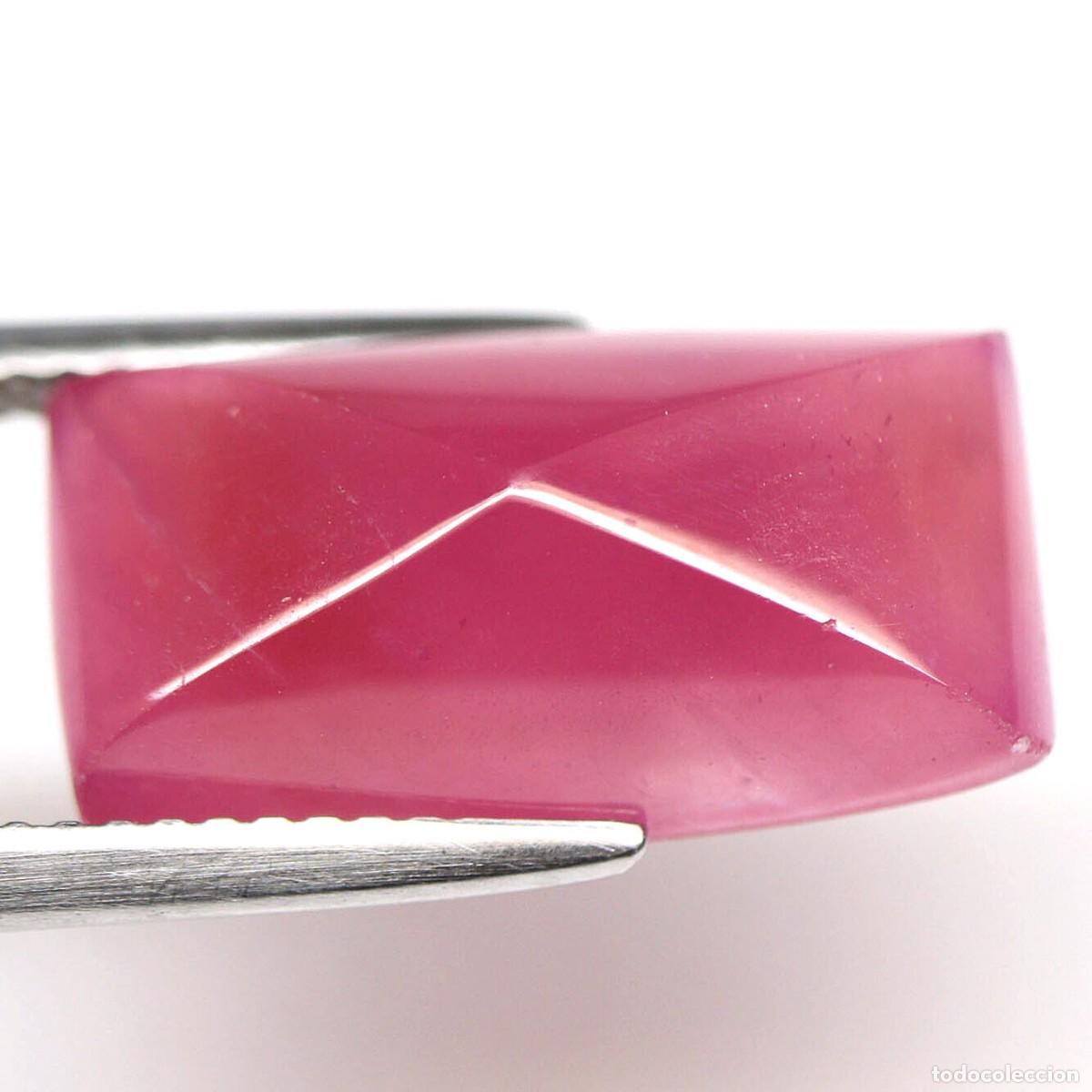 Coleccionismo de gemas: Rubi Rectangular Cabujon 16,8 x 9,3 mm. - Foto 1