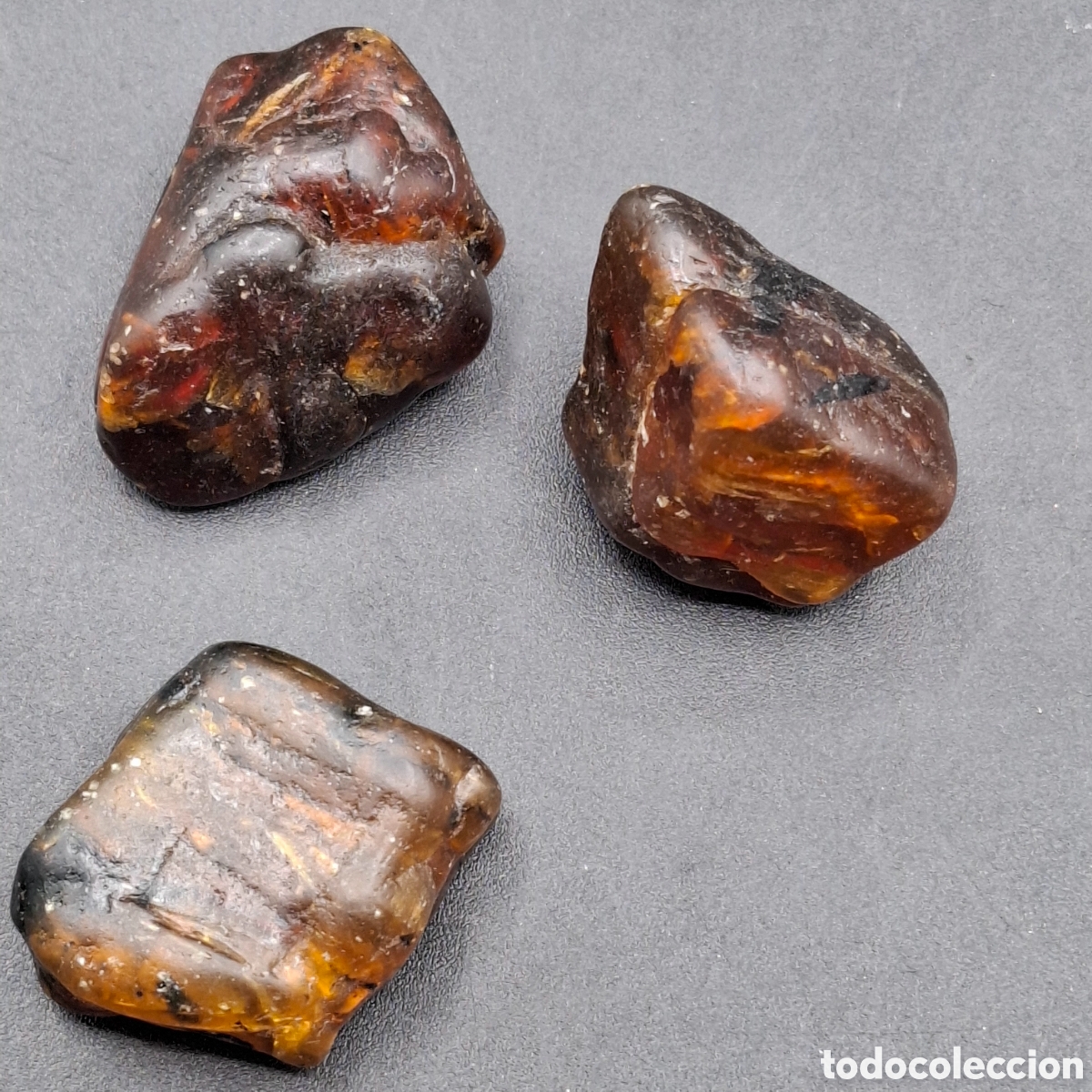Coleccionismo de gemas: Lote 3 piedras de ambar en bruto. - Foto 2