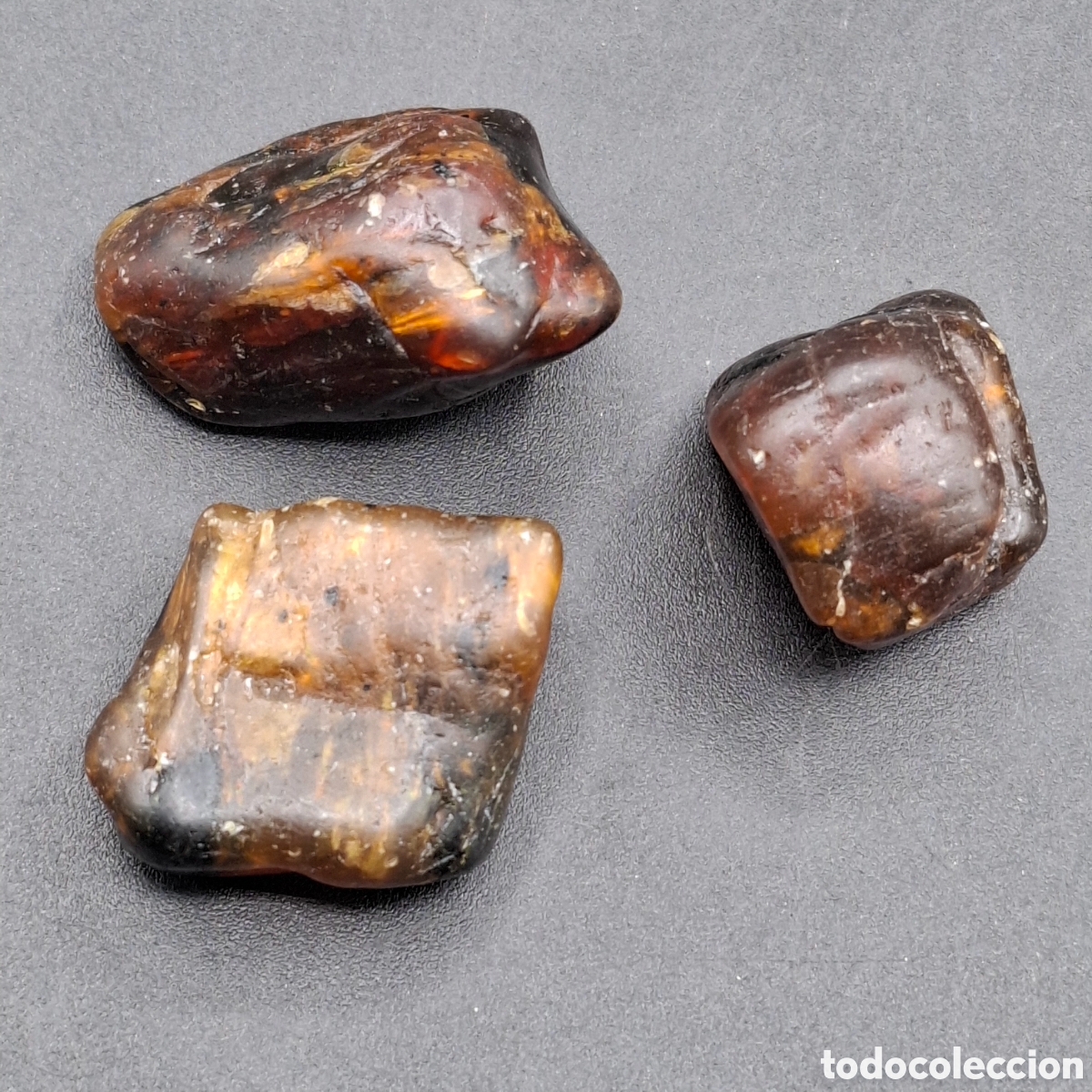 Coleccionismo de gemas: Lote 3 piedras de ambar en bruto. - Foto 1