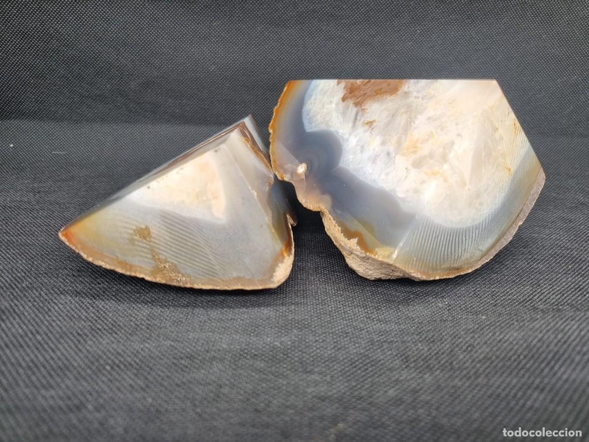 Coleccionismo de gemas: Geoda de &aacute;gata partida en dos - Foto 7