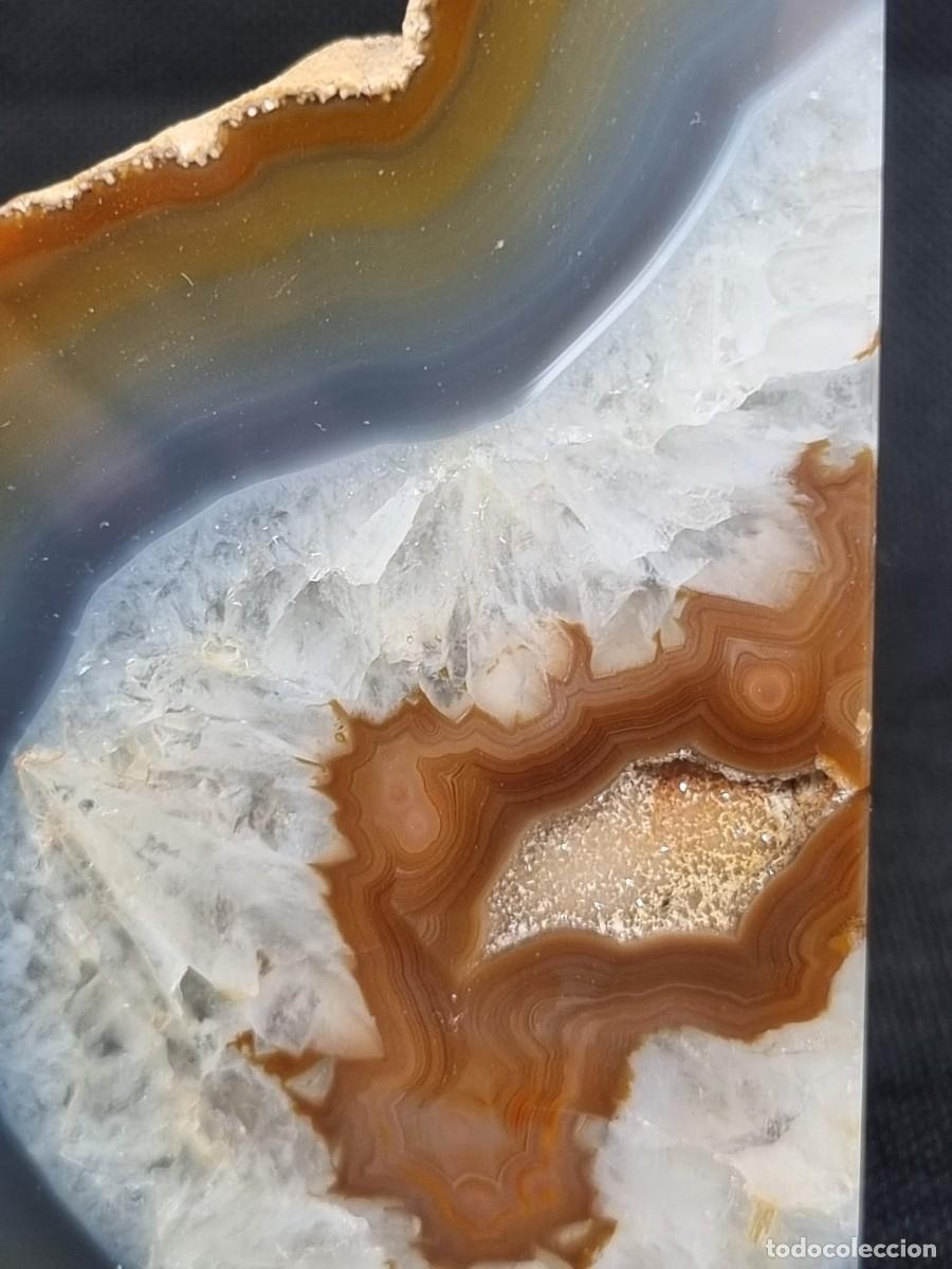 Coleccionismo de gemas: Geoda de &aacute;gata partida en dos - Foto 16