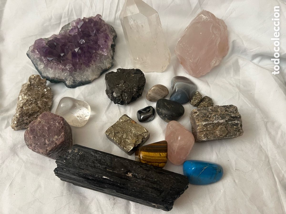 Coleccionismo de gemas: LOTE DE PRIEDRAS MINERALES ALGUNAS TAMA&Ntilde;O GRANDE M&Aacute;S DE UN 1 KILO