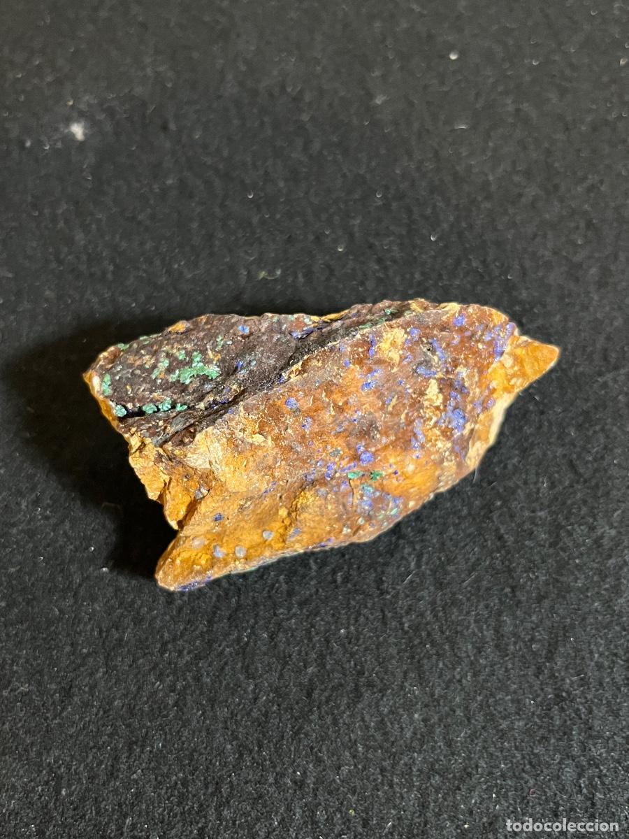 Coleccionismo de gemas: Azurita y malaquita Marruecos mineral vintage matriz limonita colecci&oacute;n Gema