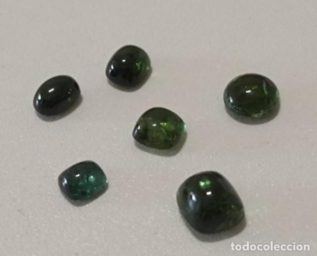 Collectionnisme de gemmes: LOTE DE 6 PIEDRAS PRECIOSAS TURMALINA,PESO TOTAL 13,67 CTS,COLOR VERDE-AZUL,DE MOZAMBIQUE