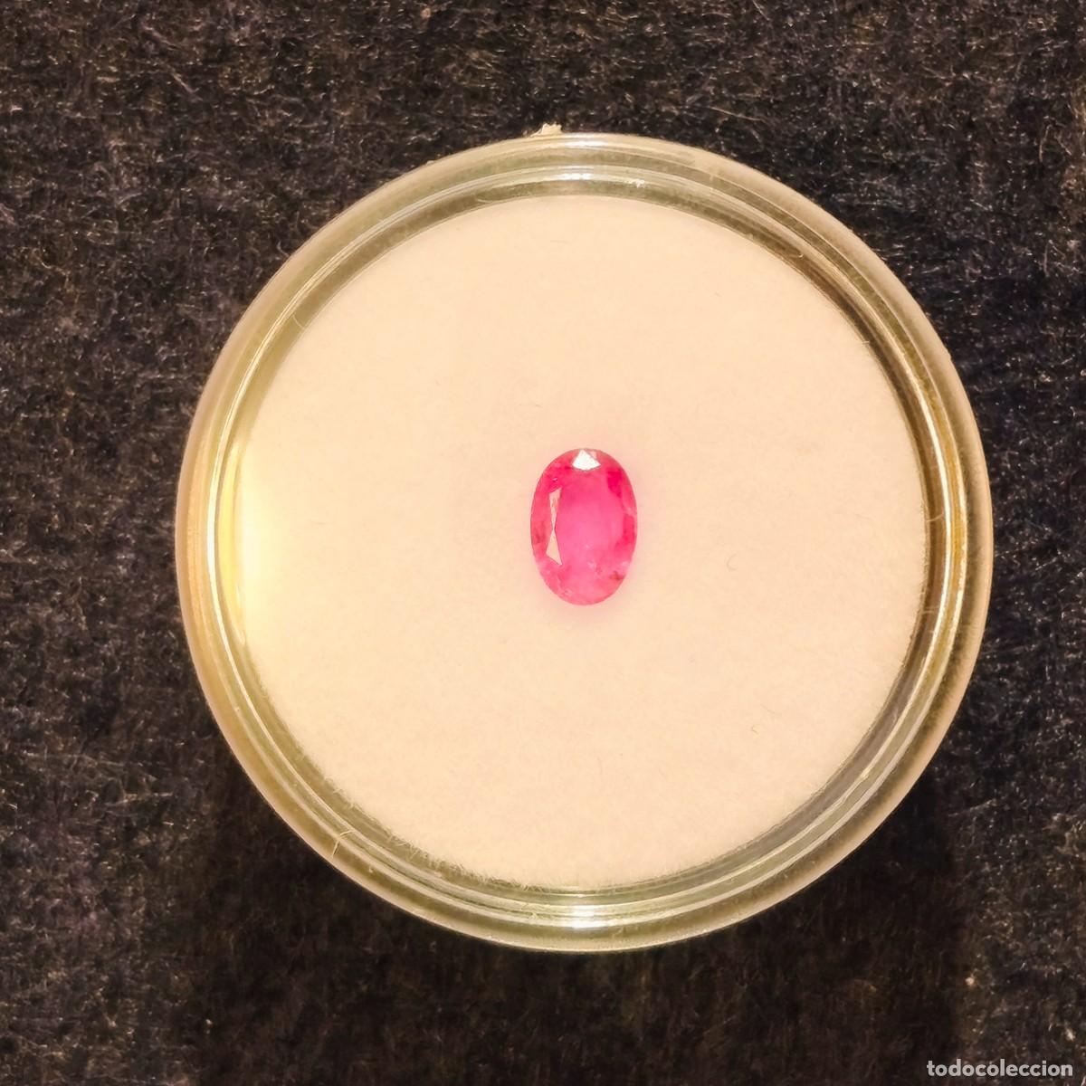 Collectionnisme de gemmes: RUBI ROSA NATURAL EN TALLA OVAL MEDIDAS 6 X 4 MM. PESO 0,57 CTS. SIN TRATAMIENTO