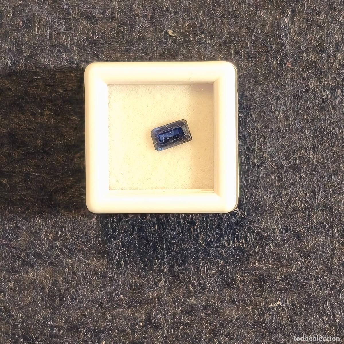 Coleccionismo de gemas: ZAFIRO AZUL NATURAL TALLA BAGUET. MED. 5 X3 MM. PESO 0,42 CTS