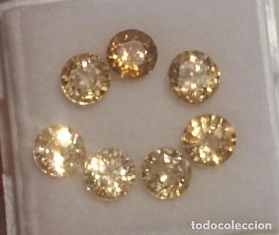 Coleccionismo de gemas: 7 PIEDRAS PRECIOSAS ZIRC&Oacute;N AMARILLO NATURAL,PESAN EN TOTAL 5,55 CT.,GEOMOLOGO CERTIFICADO, GEMA NATU