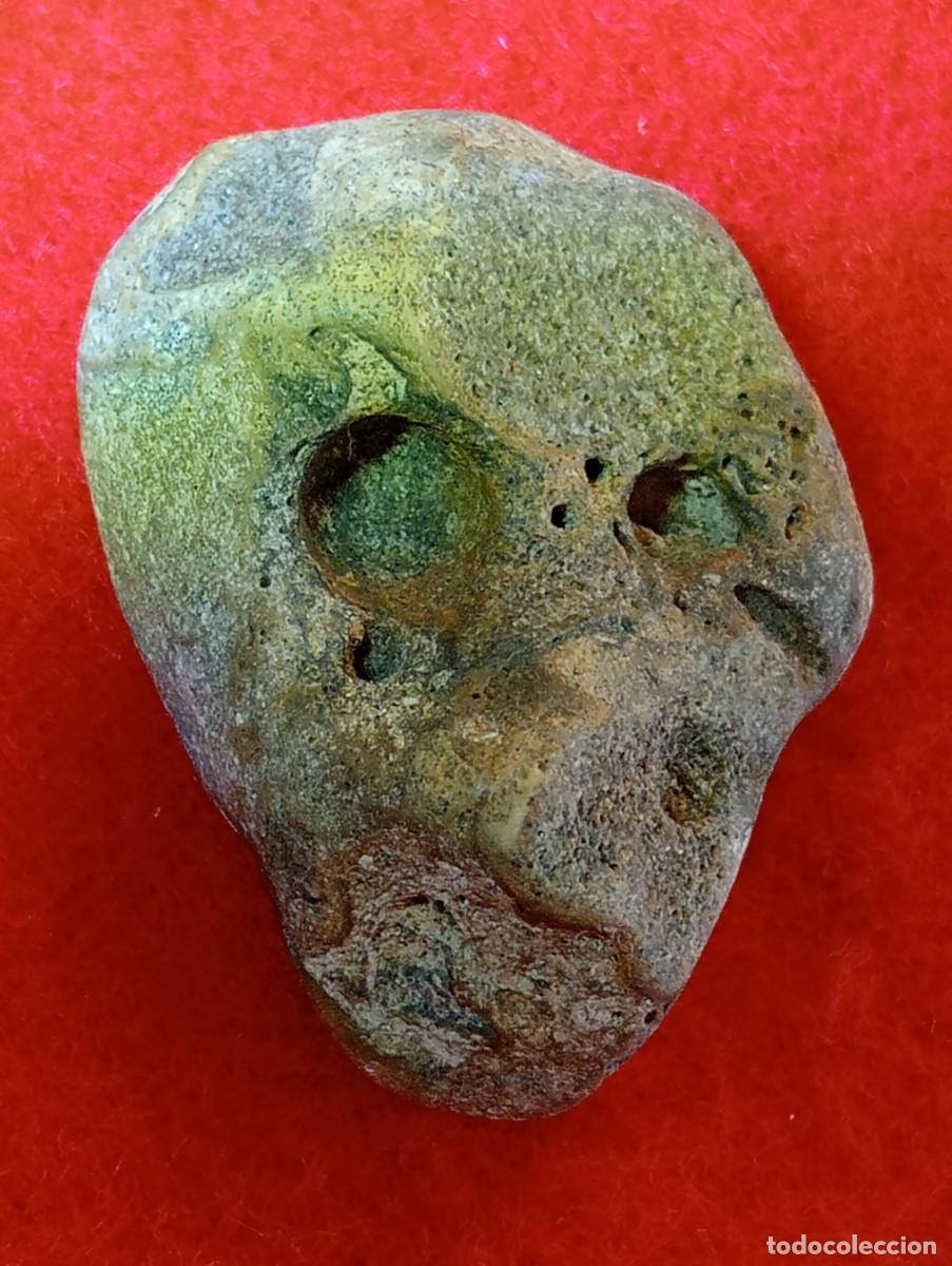 Coleccionismo de gemas: IMPRESIONANTE &rdquo;PIEDRA DE LOS DESEOS&rdquo; NATURAL EN FORMA DE CALAVERA (SIN USAR)