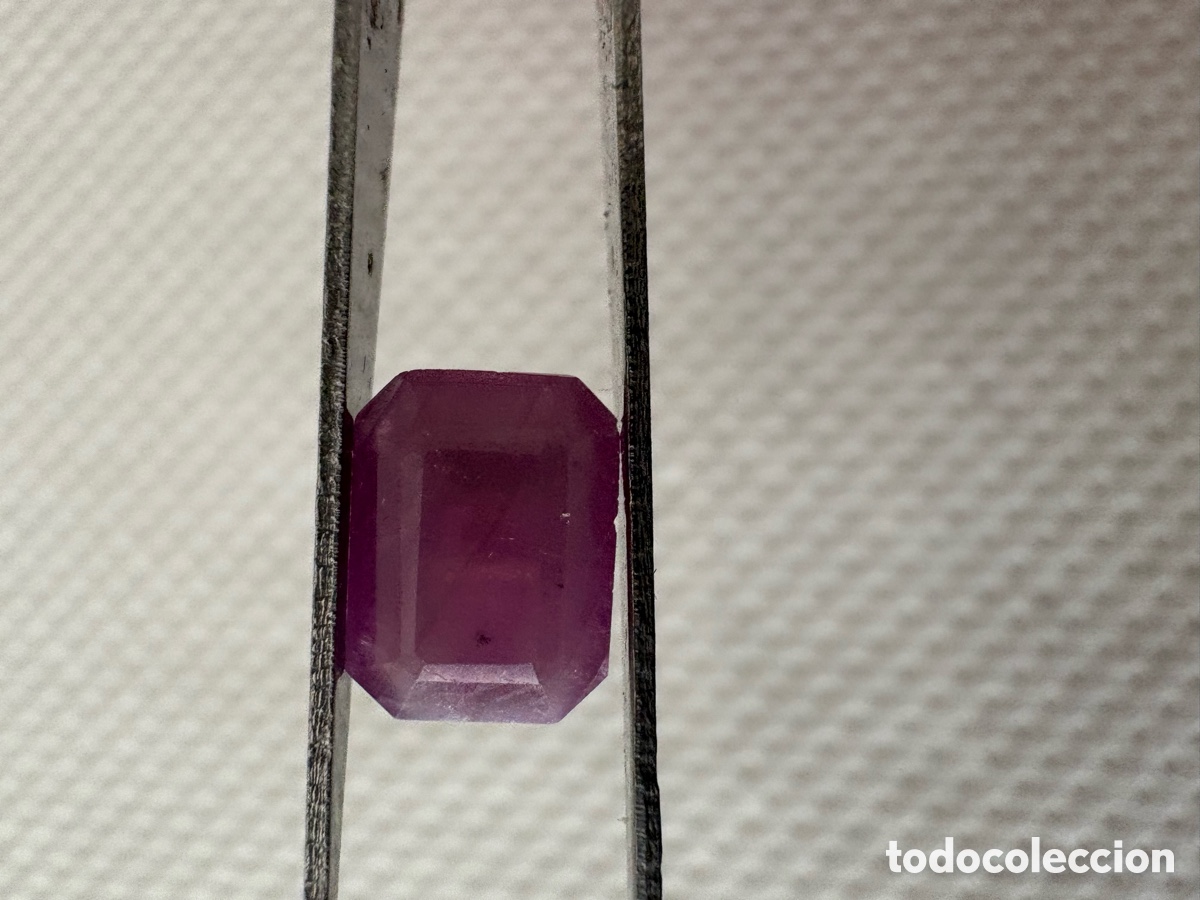 Coleccionismo de gemas: Turmalina Violeta Natural sobre 3,5 ct &ndash; Talla Octogonal &ndash; Verificada por Gem&oacute;loga Tasadora
