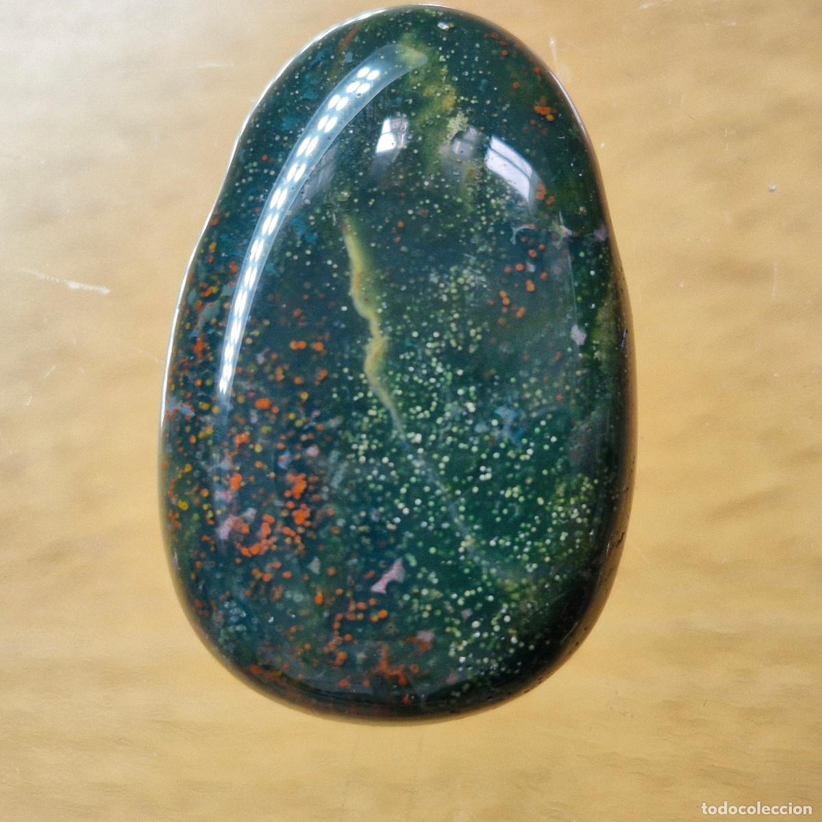 Coleccionismo de gemas: Colgante de Heliotropo Natural Piedra de Sangre Calidad AAA+