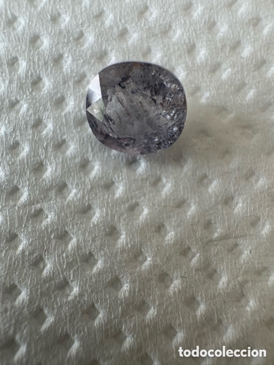 Colecionismo de pedras preciosas: Zafiro Natural Gris Viol&aacute;ceo &ndash; Talla Oval 1,50 Ct (0,3g) &ndash; Analizado Gem&oacute;loga
