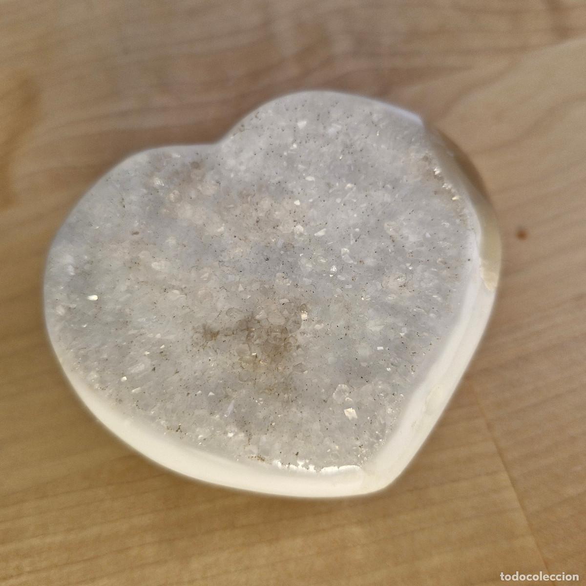 Coleccionismo de gemas: Corazon de Agata y Drusa de cuarzo Natural Calidad AAA+