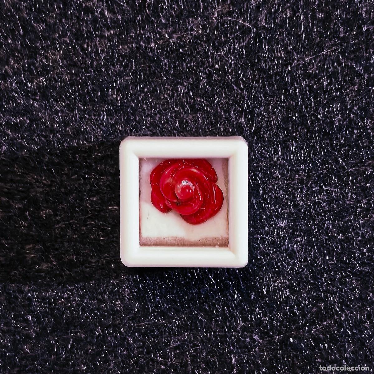 Colecionismo de pedras preciosas: CORAL BAMBU NATURAL TALLA FLOR. MED. 11 MM. PESO 4,17 CTS. TALADRO CENTRAL
