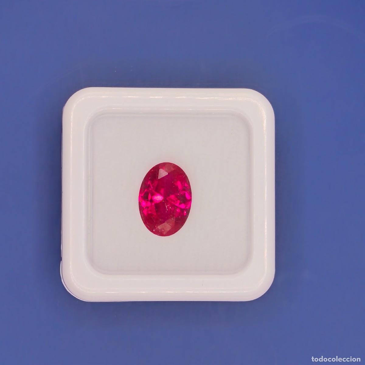 Colecionismo de pedras preciosas: RUBI ROJO HIDROTERMAL TALLA OVAL . MED. 14 X 10 MM. PESO 6,60 CTS