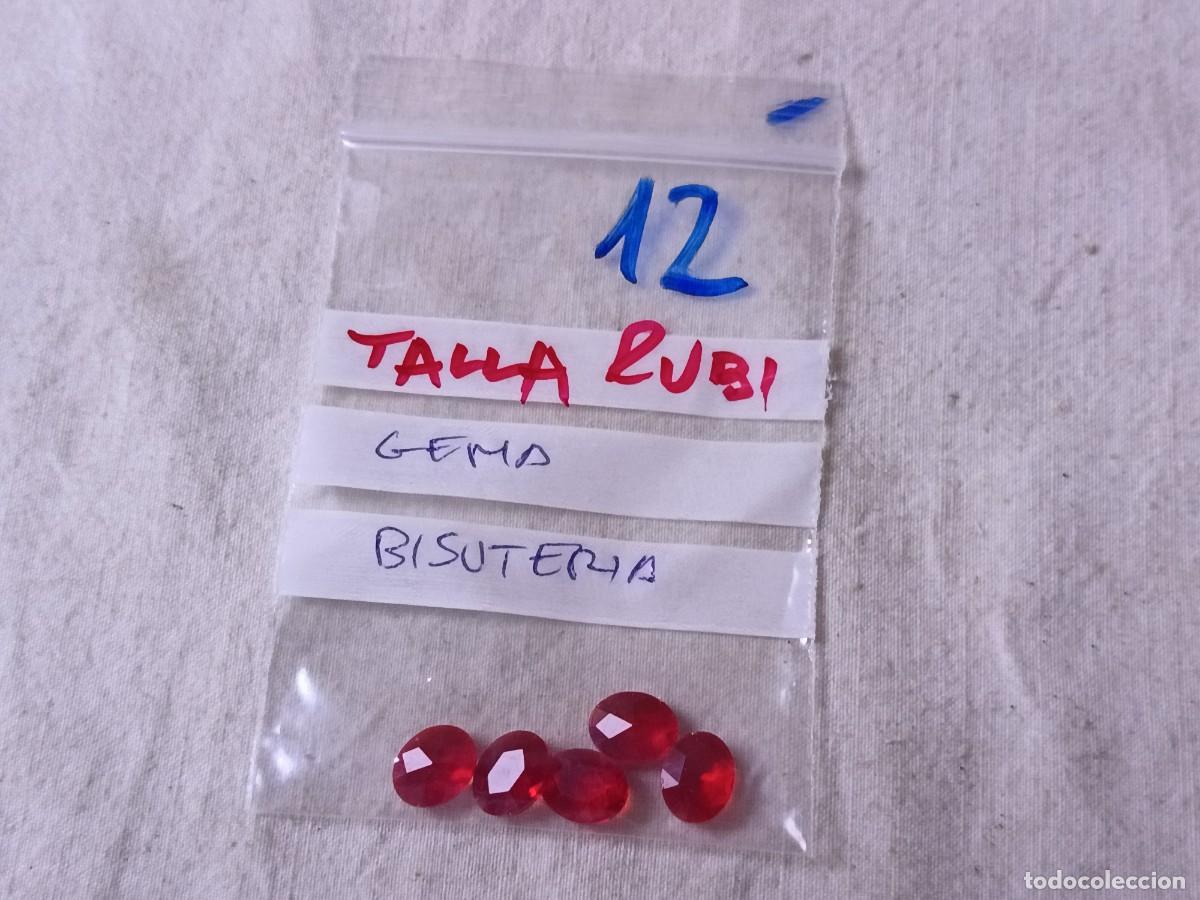 Coleccionismo de gemas: GP12, Lote de gemas bisuter&iacute;a, talla rub&iacute;