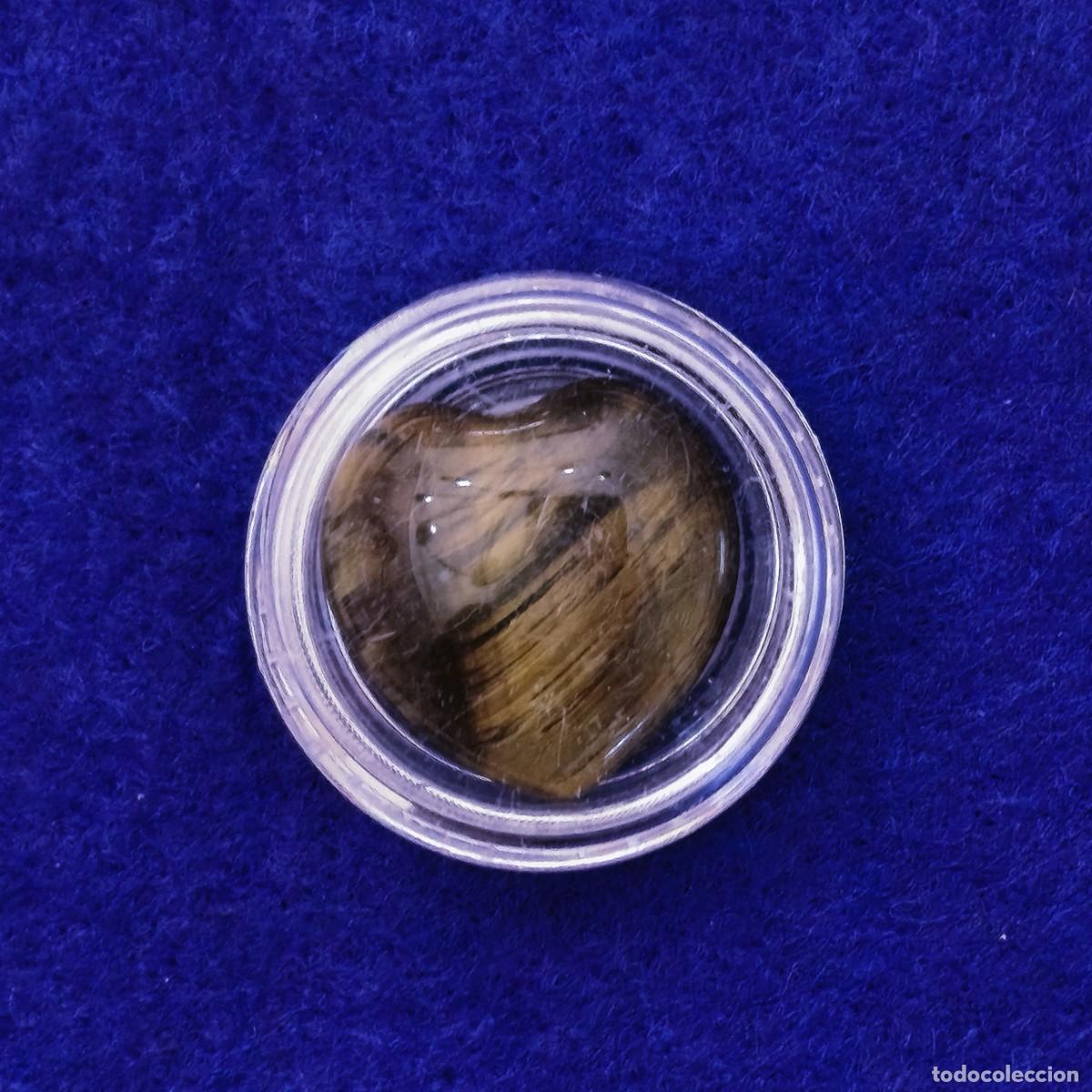 Coleccionismo de gemas: OJO DE TIGRE NATURAL TALLA EN FORMA DE CORAZON. MED. 20X20 MM. PESO 18,39 CTS