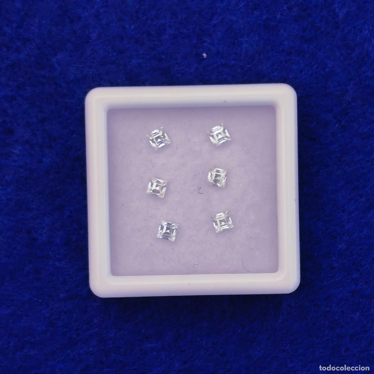 Coleccionismo de gemas: 6 CIRCONITAS DE GRAN CALIDAD TALLA CARRE-CUADRADO MED. 2,5 X 2,5 MM. PESO 0,97 CTS