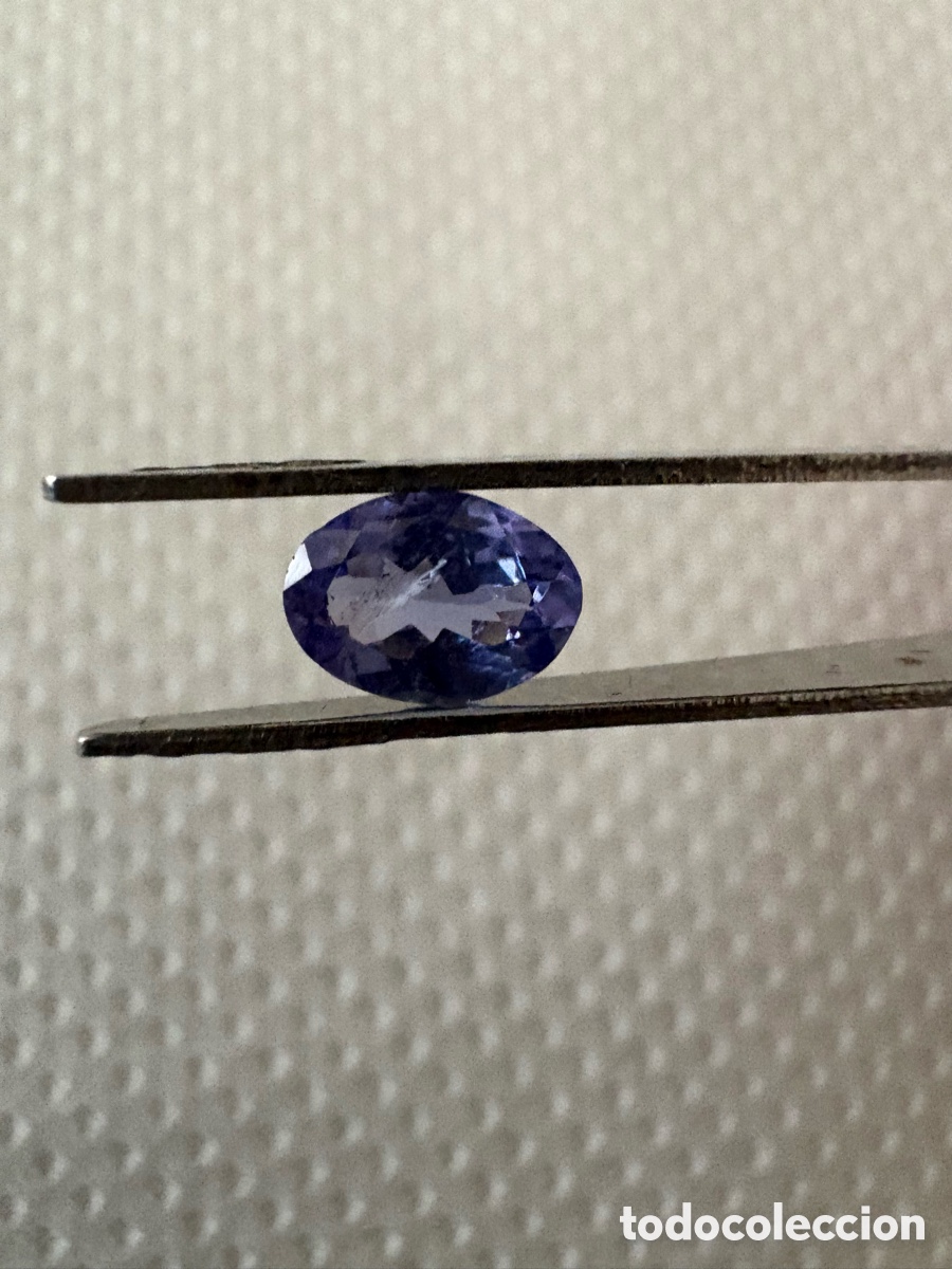 Coleccionismo de gemas: Tanzanita Natural &Oacute;valo (0,85 Ct) - Analizada Gem&oacute;loga