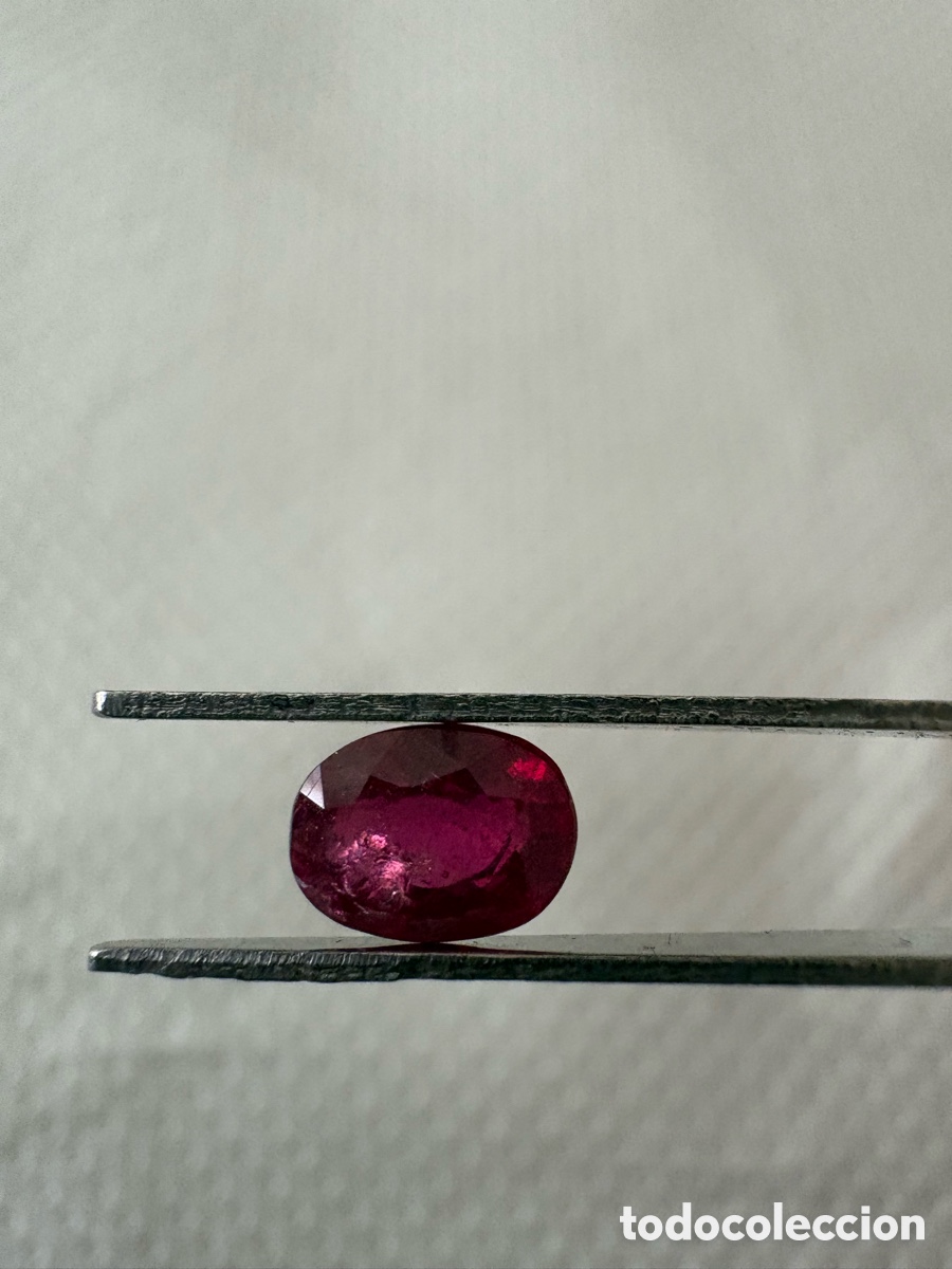 Coleccionismo de gemas: Rub&iacute; Natural &Oacute;valo Sin Tratamientos (0,95 Ct) - Analizado Gem&oacute;loga