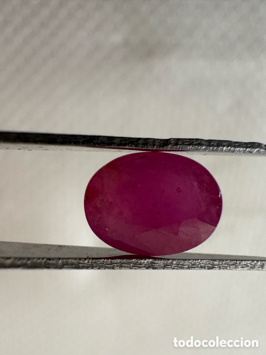 Coleccionismo de gemas: Rub&iacute; Natural &Oacute;valo Sin Tratamientos (1,10 Ct) - Analizado Gem&oacute;loga