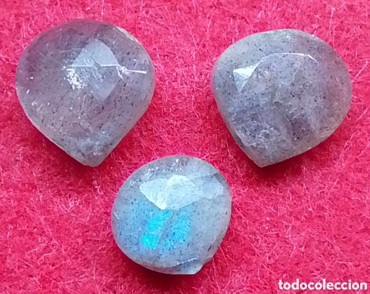 Coleccionismo de gemas: A-piedra lunar arcoiris o labradorita blanca 11 qt