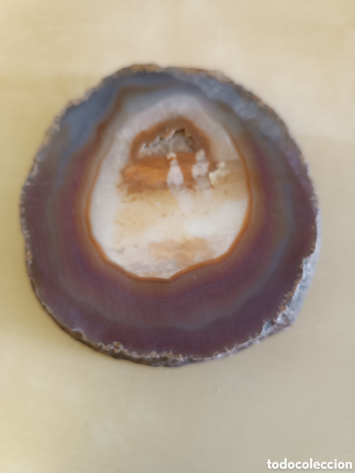 Coleccionismo de gemas: Placa de mineral &aacute;gata