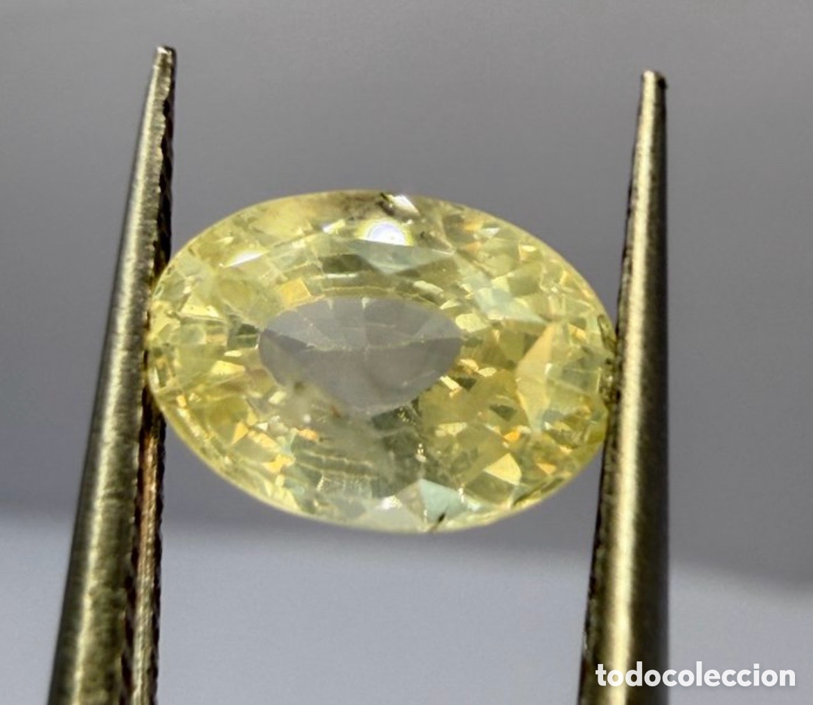 Coleccionismo de gemas: ZAFIRO NATURAL SRI LANKA 2.04ct LIGHT YELLOW CERTIFICADO IGI SIN CALENTAR MUY EXCLUSIVO