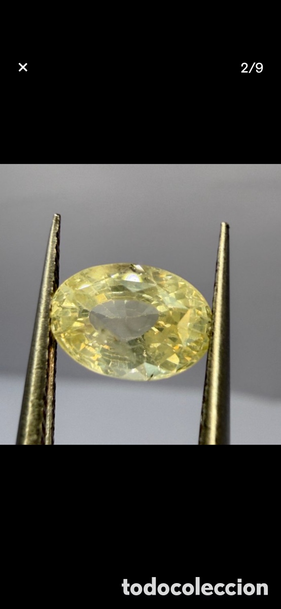 Coleccionismo de gemas: ZAFIRO NATURAL SRI LANKA 2.04ct LIGHT YELLOW CERTIFICADO IGI SIN CALENTAR MUY EXCLUSIVO
