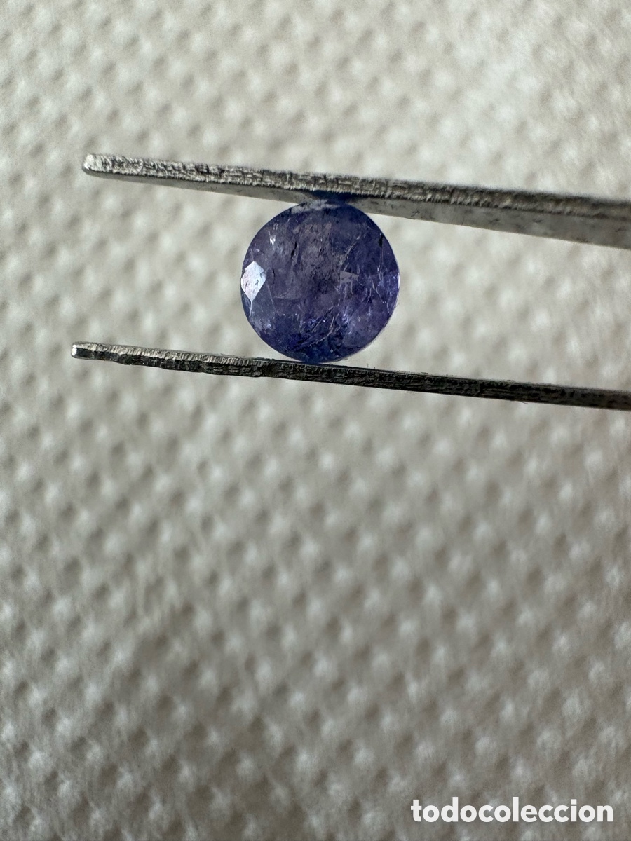 Coleccionismo de gemas: Pareja Tanzanitas 6mm (2 Ct Aprox) Analizadas Por Gem&oacute;loga