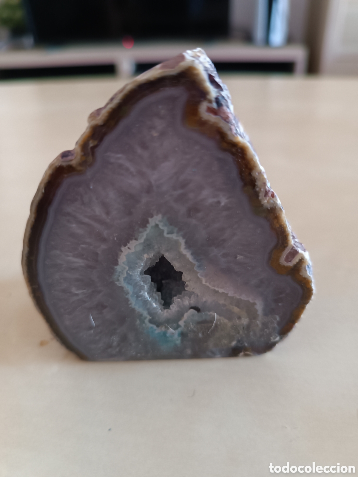 Coleccionismo de gemas: Geoda &aacute;gata para decoraci&oacute;n