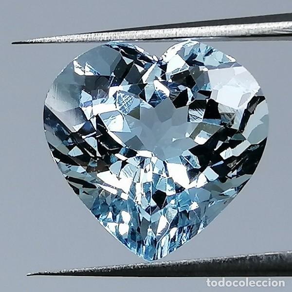 Coleccionismo de gemas: Aguamarina Natural 3.99 ct &middot; Certificado IGE &middot; Talla Coraz&oacute;n &middot; Colecci&oacute;n / Joyer&iacute;a