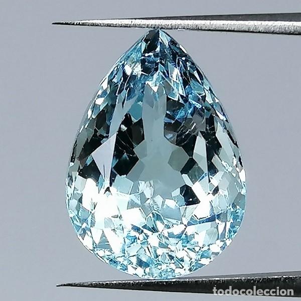Coleccionismo de gemas: Aguamarina Natural 3.86 ct &middot; Certificado IGE &middot; Talla Pera &middot; Colecci&oacute;n / Joyer&iacute;a