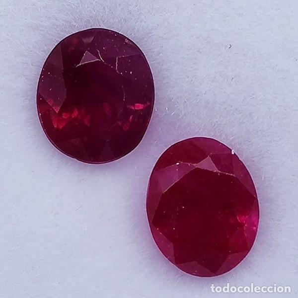Coleccionismo de gemas: 2 Rub&iacute;es Naturales &middot; Peso Total 1.99 ct &middot; Certificado IGE &middot; Talla Oval &middot; Colecci&oacute;n / Joyer&iacute;a