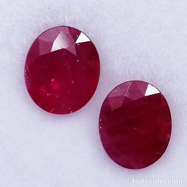 Coleccionismo de gemas: 2 Rub&iacute;es Naturales &middot; Peso Total 1.57 ct &middot; Certificado IGE &middot; Talla Oval &middot; Colecci&oacute;n / Joyer&iacute;a