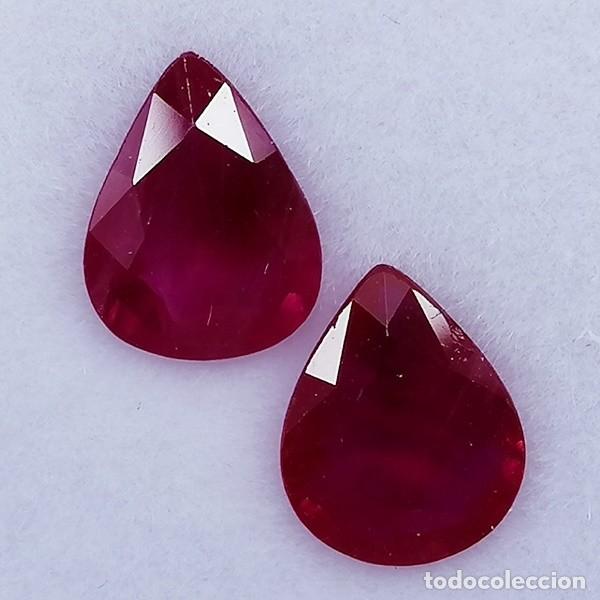 Coleccionismo de gemas: 2 Rub&iacute;es Naturales &middot; Peso Total 1.94 ct &middot; Certificado IGE &middot; Talla Pera &middot; Colecci&oacute;n / Joyer&iacute;a
