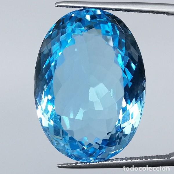 Coleccionismo de gemas: Topacio Azul Natural 59.59 ct - Certificado IGE - Colecci&oacute;n/Joyer&iacute;a