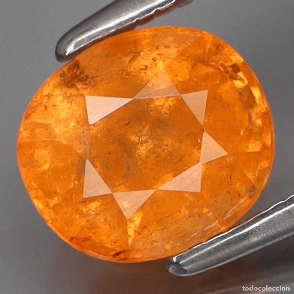 Coleccionismo de gemas: Granate Espesartita 7,0 x 6,2 mm.