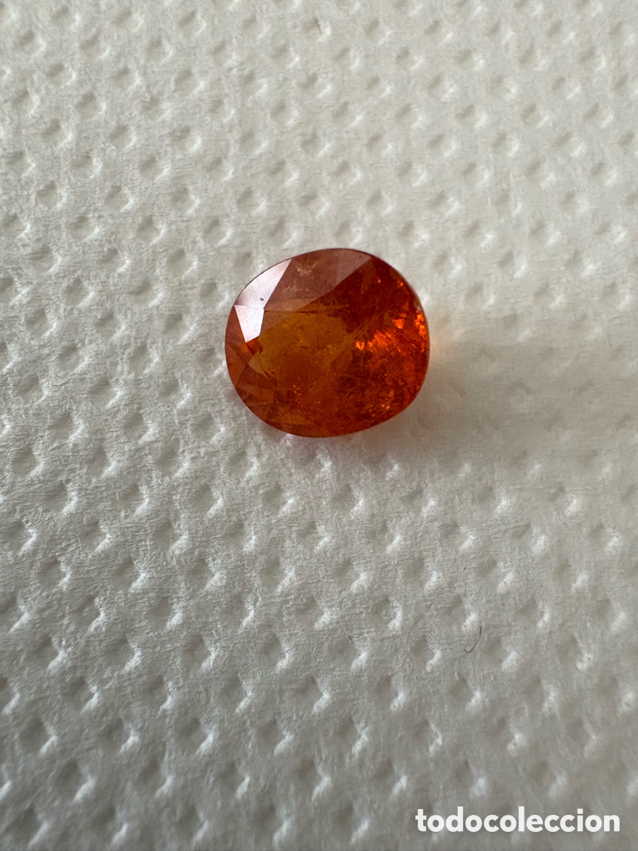Coleccionismo de gemas: ESPECTACULAR GRANATE ESPESARTINA NATURAL DE 3,68 QUILATES - COLOR FANTA