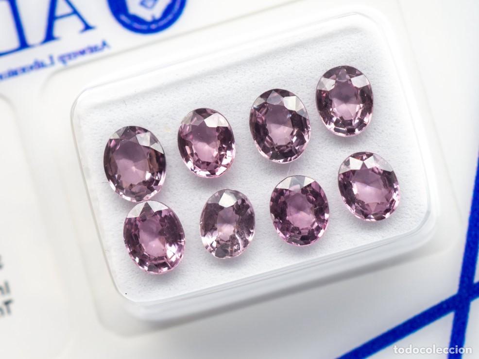 Coleccionismo de gemas: 8 NATURAL SPINELS 3.04 CT &ndash; INTENSE PINK &ndash; MYANMAR &ndash; UNTREATED &ndash; ALGT