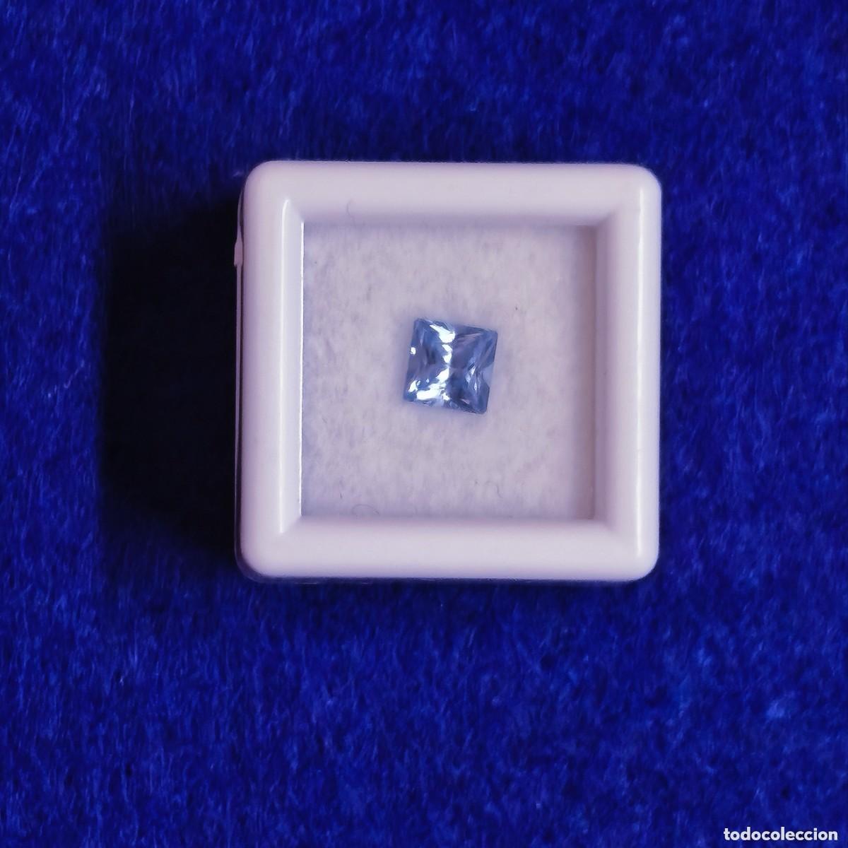 Coleccionismo de gemas: TOPACIO AZUL EN TALLA CARRE MED. 4 X 4 MM.PESO 0,43 CTS