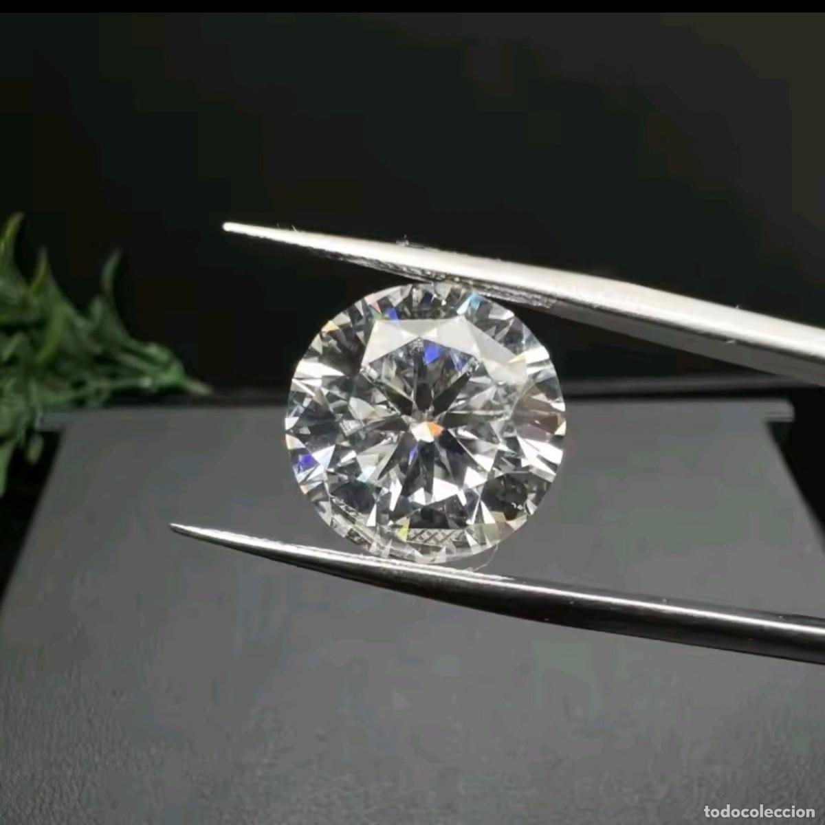 Collectionnisme de gemmes: MOISSANITA DIAMANTE TALLA BRILLANTE PESO 3,00 CTS VVS1 RS MED. 9 MM.CERTIFICADO