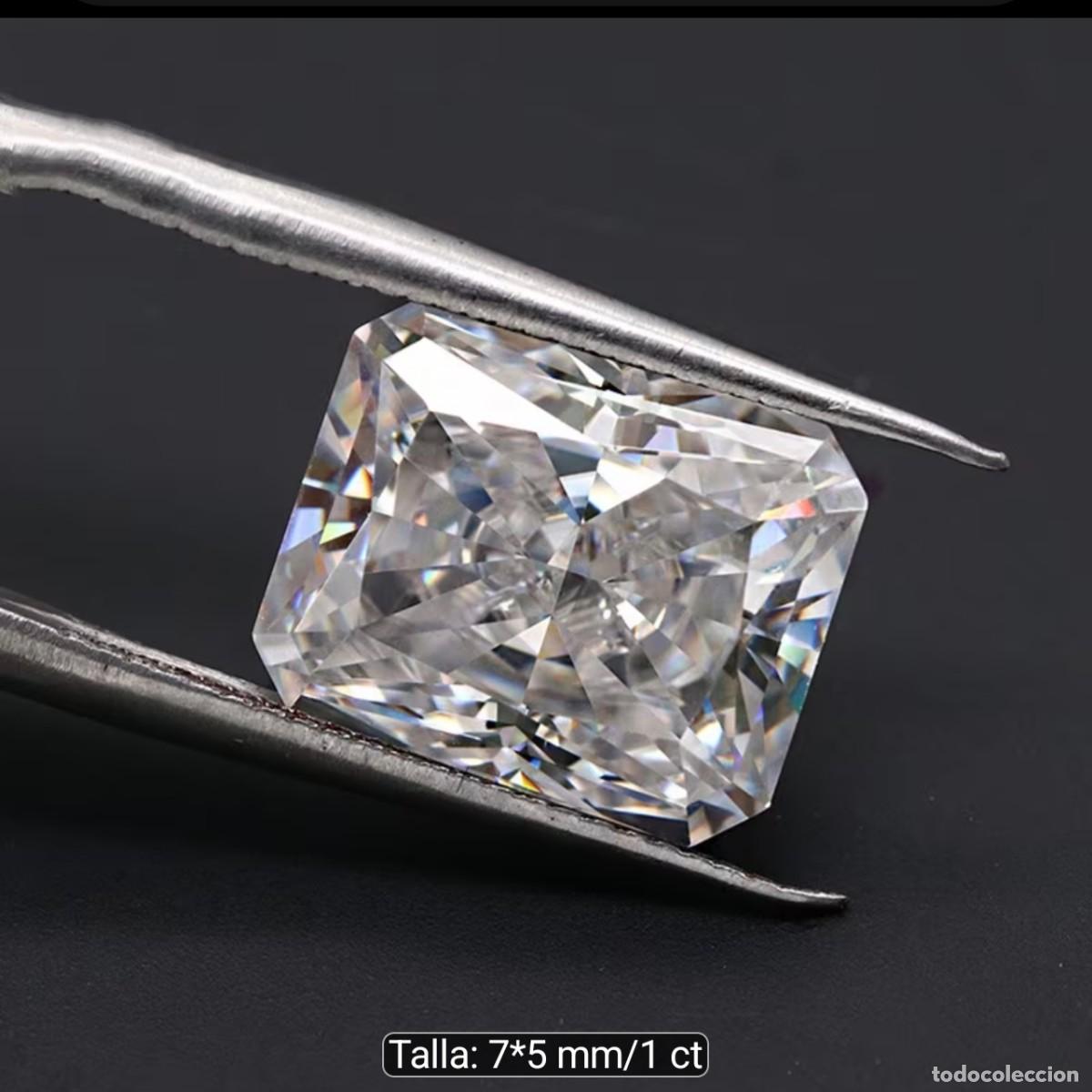 Colecionismo de pedras preciosas: DIAMANTE MOISSANITE TALLA ESMERALDA PESO 1,00 CT VVS1 COLOR D MED. 7.5 MM. CERT. GRA
