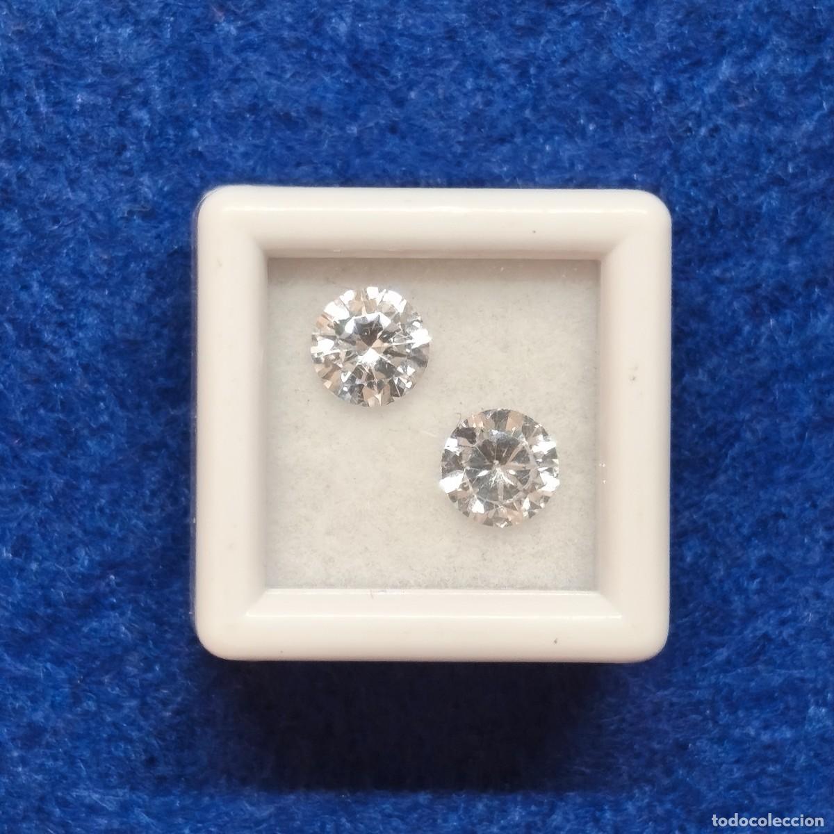 Collezionismo di gemme: PAREJA CIRCONITAS TALLA BRILLANTE. MED. 5 MM. PESO 1,67 CTS.