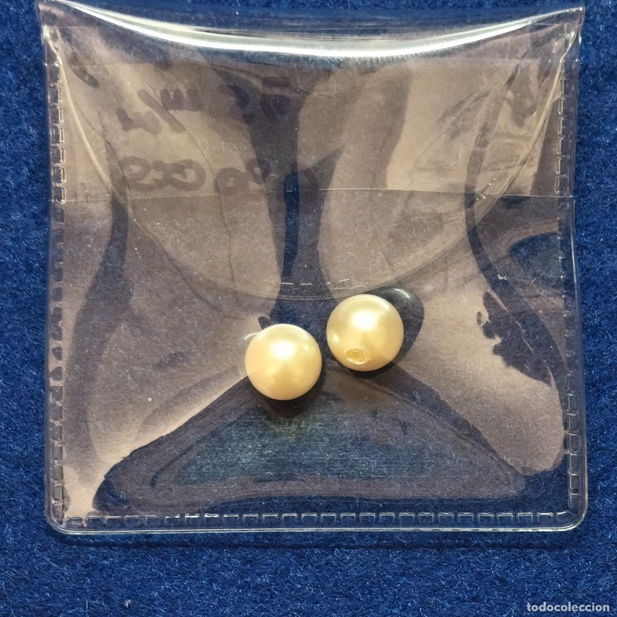Sammlung von Edelsteinen: PAREJA DE PERLAS MAJORICAS BOLA MED. 7,5 MM. PESO 6,30 CTS