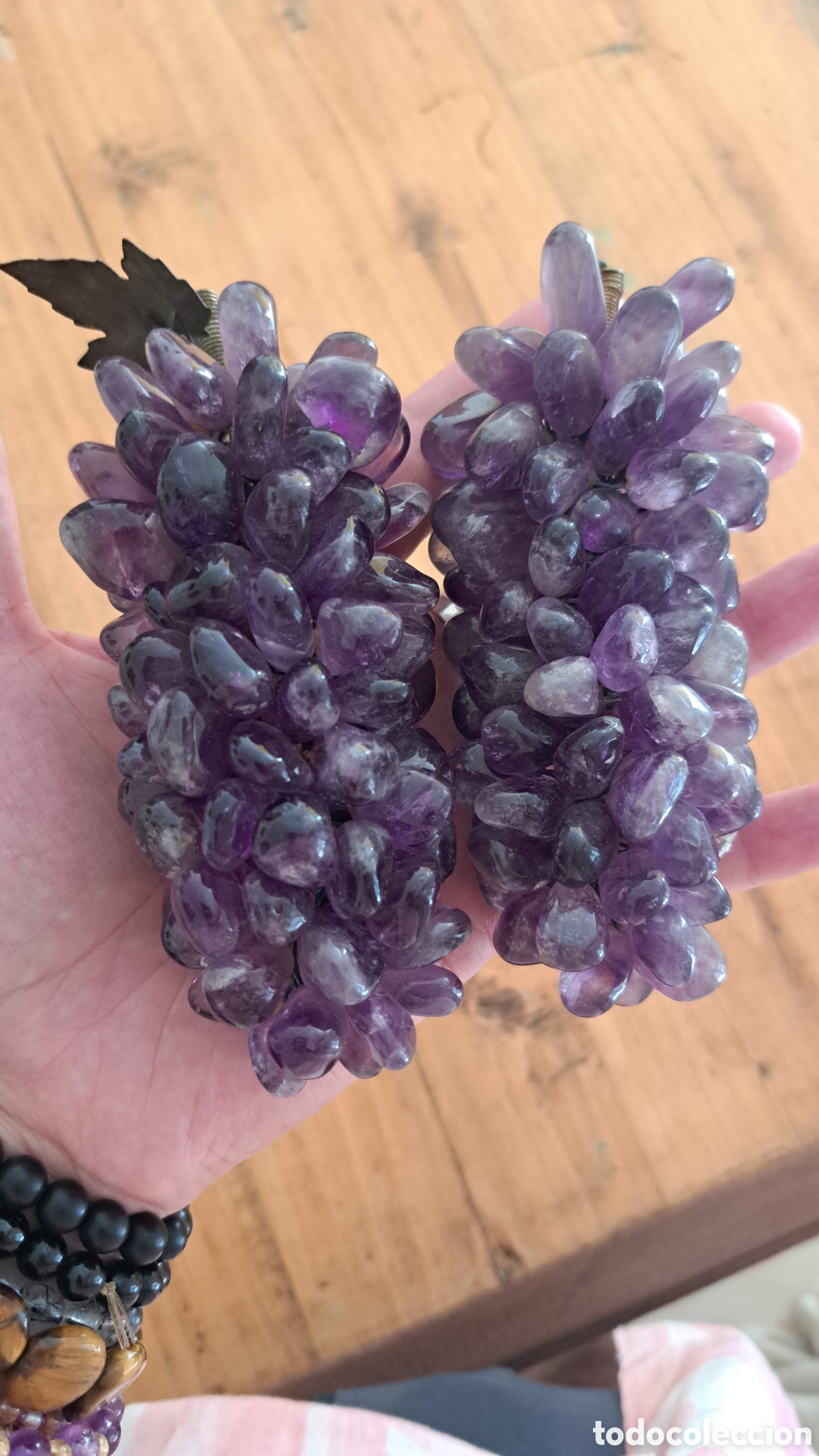 Coleccionismo de gemas: Dos racimos de uvas en amatista - Foto 2