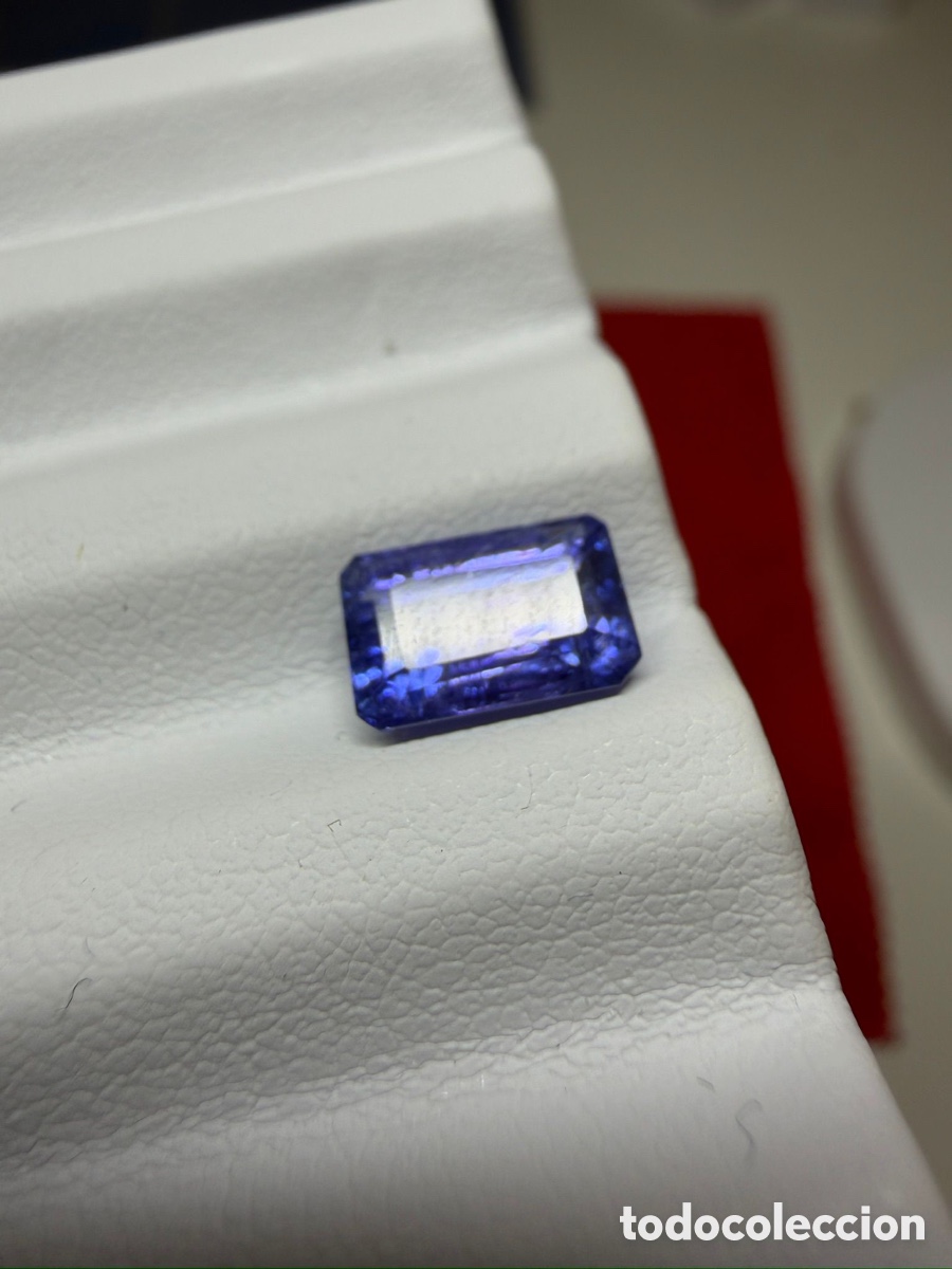 Coleccionismo de gemas: Tanzanita Natural 2.02 Ct Talla Esmeralda - Certificada por IGE