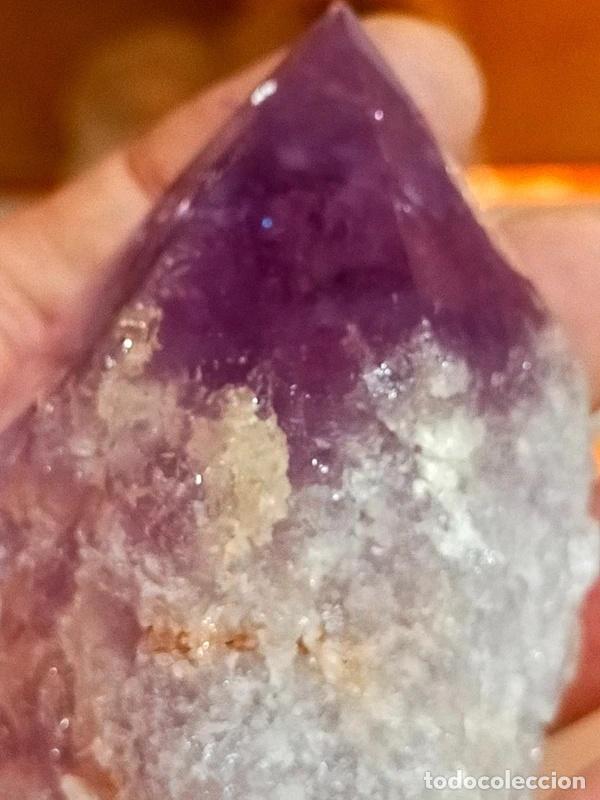 Coleccionismo de gemas: Punta in Ametista del Brasile con arcobaleno cm 7x5x4